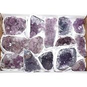 Améthyste morceaux - pierre brute n°12 ( Lot de 14 pièces )