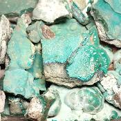 Chrysocolle croute - pierre brute