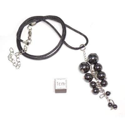 Hematite avec cordon - pendentif grappe (Lot de 10 pièces) 