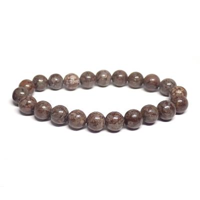 Jaspe grain de Café - Bracelets Boules (Lot de 5 pièces)
