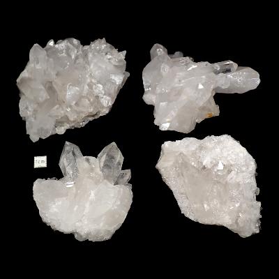 Cristal de roche - Amas n° 05 (Lot de 4 pièces)
