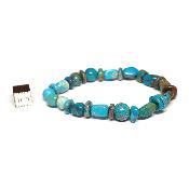 Turquoise - Bracelets pierres roulées (Lot de 10 pièces)