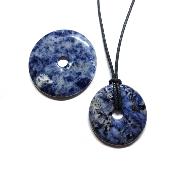 Quartz Bleu - Donut 3 cm Ø (Lot de 5 pièces)  