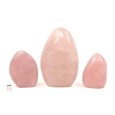 Quartz Rose - Forme libre n° 20 (Lot de 3 pièces)