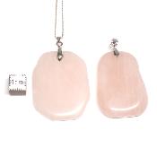 Quartz Rose - Pendentif Mini pierre plate