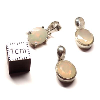 Opale d'Éthiopie Pendentifs Argent (Lot de 3 pièces) 2884