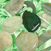 Aventurine Verte avec cordon - pendentif pierre plate (Lot de 5 pièces) 