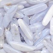 Calcedoine Bleue - Fil de perles Baroques (Lot de 80 perles)