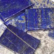 Lapis Lazuli d'Afghanistan - pierres plates carrée