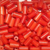 Corail Rouge - Fil de perles Tube (Lot de 50 perles)