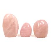 Quartz Rose - Forme libre n° 17 (Lot de 3 pièces)