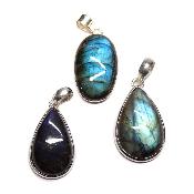 Labradorite Pendentifs Argent (Lot de 3 pièces) 2623