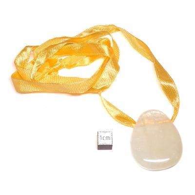 Calcite Miel avec cordon - pendentif pierre plate (Lot de 10 pièces) 