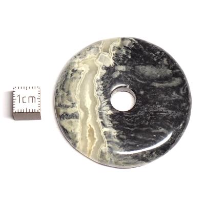 Jaspe Feuille d'argent - Donut 5 cm Ø  (Lot de 5 pièces) 