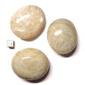 Pierre de Lune Beige - galet (Lot de 25 pièces ENVIRON)  