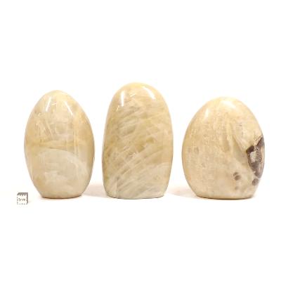 Pierre de Lune Blanche - Forme libre n°16 (Lot de 3 pièces)