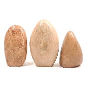 Pierre de Lune Orange - Forme libre n° 11 (Lot de 3 pièces)