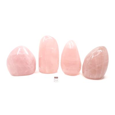 Quartz Rose - Forme libre n° 06 (Lot de 4 pièces)