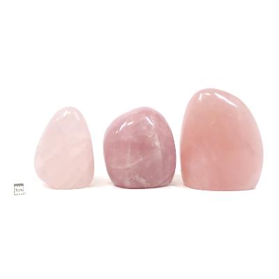Quartz Rose - Forme libre n° 03 (Lot de 3 pièces)