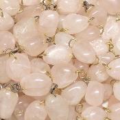 Quartz Rose - pendentif mini pierre roulé