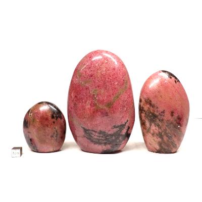 Rhodonite - Forme libre n°04 (Lot de 3 pièces)