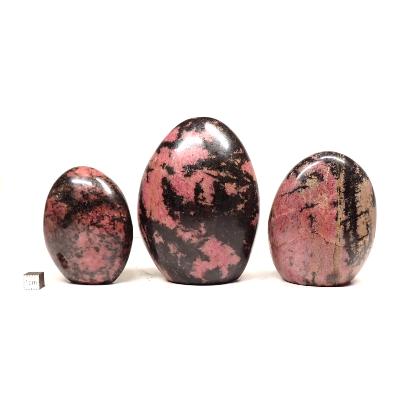 Rhodonite - Forme libre n°05 (Lot de 3 pièces)