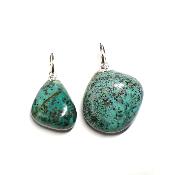 Turquoise Afrique - Pendentif pierre roulée (Lot de 20 pièces) 