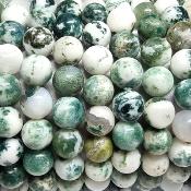 Agate Mousse - Collier Boule 6 mm