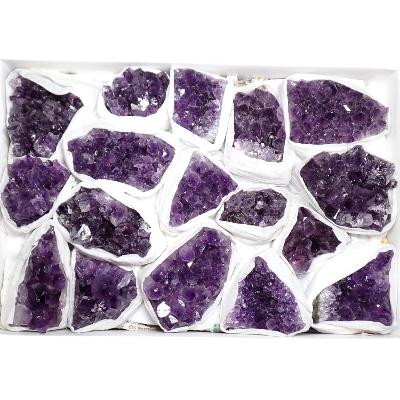 Améthyste morceaux - pierre brute n°05 ( Lot de 17 pièces )