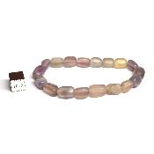 Fluorine Multi - Bracelets pierres roulées carrées (Lot de 5 pièces)