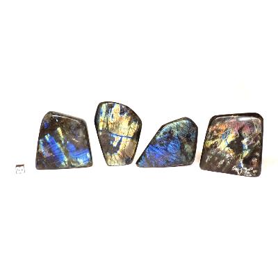 Labradorite "E" - Forme libre n°11 ( Lot de 4 pièces )