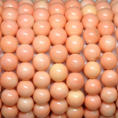 Collier De Perles En Corail Rose 6mm - Longueur 50 Cm - Neuf Sans Emballage