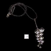 Cristal de Roche avec cordon - pendentif grappe (Lot de 10 pièces) 