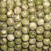 Epidote - Bracelets Boules (Lot de 5 pièces)