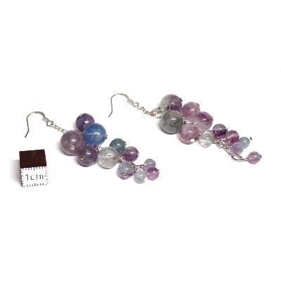 Fluorine Multi - Boucles d'oreilles en grappes (Lot de 10 pièce) 