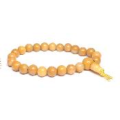 Jaspe Jaune - Bracelets Boules Thibétain  (Lot de 5 pièces)