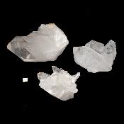 Cristal de roche - Amas n° 03 (Lot de 3 pièces)