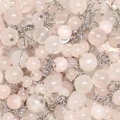 Quartz Rose - Boucles d'oreilles en grappes (Lot de 10 pièce) 