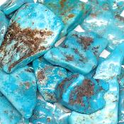 Turquoise - plaque qualité E Moyenne taille (Lot de 50 grammes)