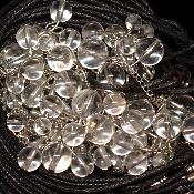 Cristal de Roche avec cordon - pendentif grappe (Lot de 10 pièces) 