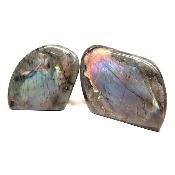 Labradorite "E" - Forme libre n°08 ( Lot de 2 pièces )