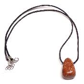 Mixte de pendentif avec cordon - pendentif pierre roulée (Lot de 10 pièces) 