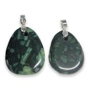 Porphyre vert Grec - pendentif mini pierre plate