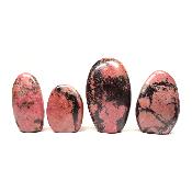 Rhodonite - Forme libre n°08 (Lot de 4 pièces)