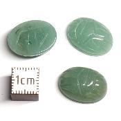 Aventurine Verte - cabochon Scarabé (Lot de 10 pièces) 