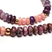 Sugilite "6" bracelet avec rhodochrosite (Lot de 1 pièce)