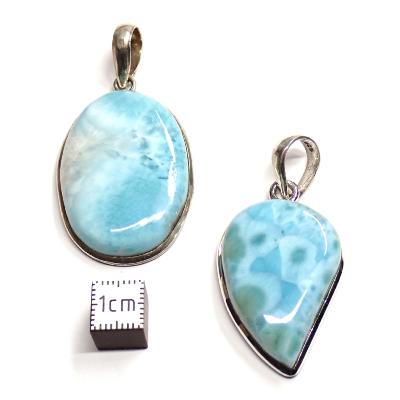 Larimar Pendentifs Argent (Lot de 2 pièces) 2617