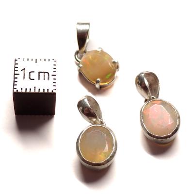 Opale d'Éthiopie Pendentifs Argent (Lot de 3 pièces) 2880
