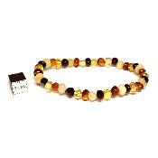Ambre de la Baltique - Bracelet pierre roulée (Lot de 10 pièces)
