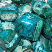 Chrysocolle Malachite - pierre roulée (Lot de 500 grammes)